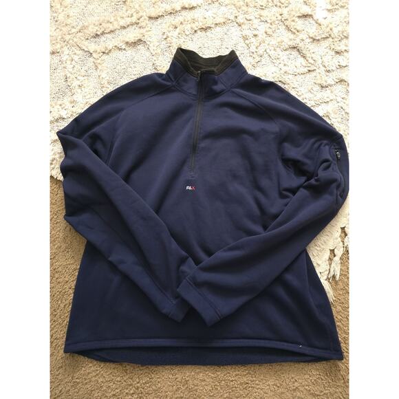 RLX fleece mens 2XL Dark Blue 1/4 zip stretch performance Ralph Lauren Pullover - Picture 1 of 7